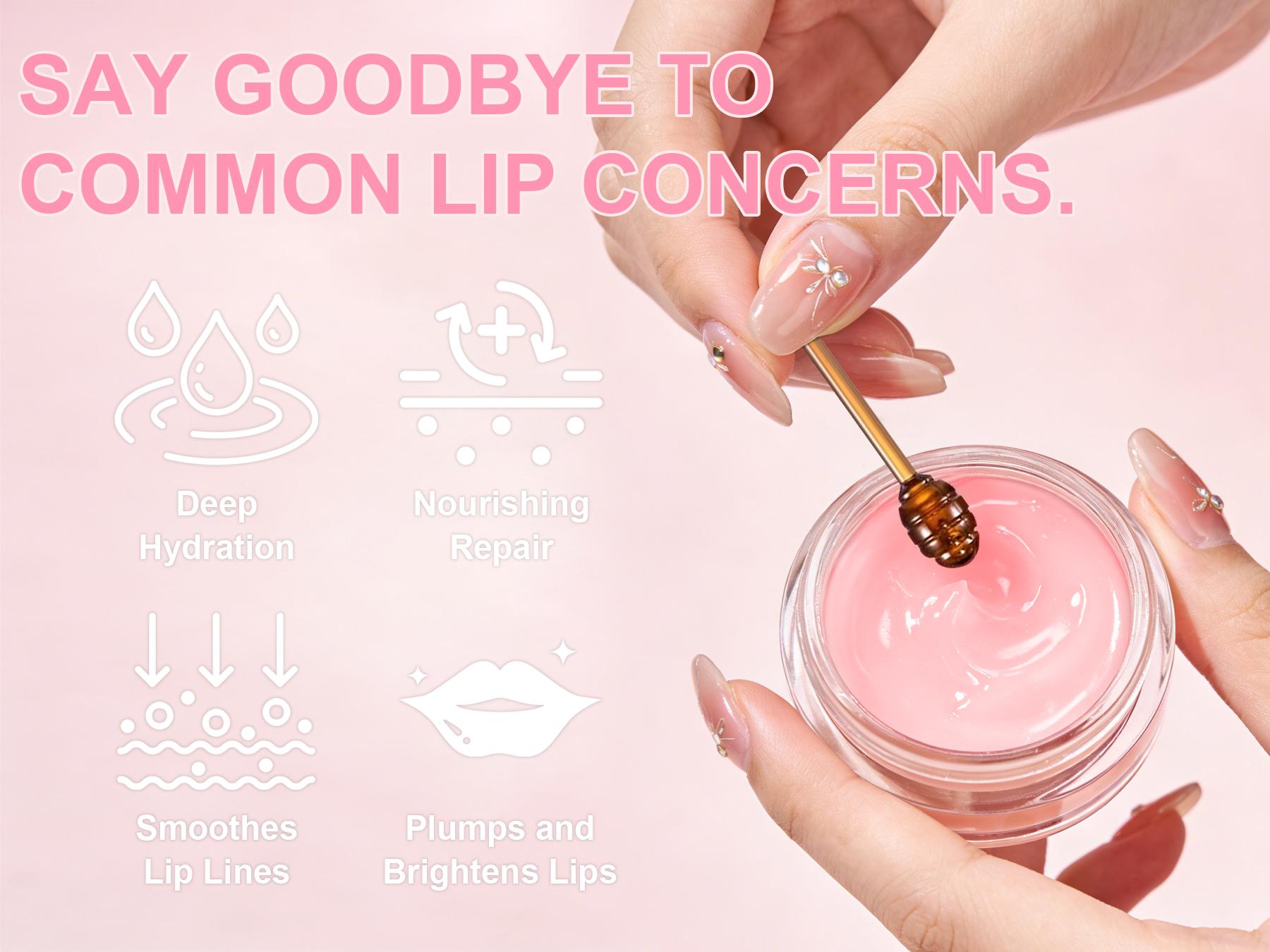 4 PCS Multi Flavor Lip Balm Set - Hydrating Lip Sleeping Mask with Applicator Sticks, Honey Fruit Flavored Lip Care Treatment, Moisturizing Lip Mask for Dry & Chapped Lips, Overnight Lip Moisturizer Gift Set