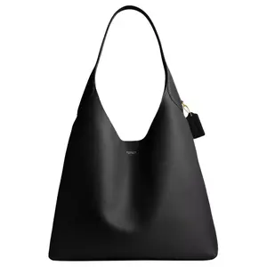 COACH Brooklyn 39 Logo Hobo Bag with Magnetic Closure and Natural Grain Leather for Women