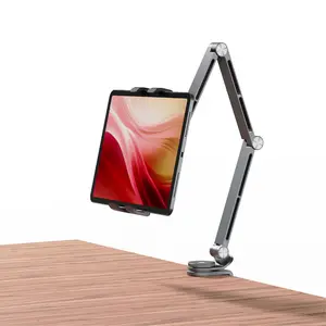 Kimdoole Silicone Cantilever Tech Accessory Stand - Adjustable Rotating Mount for Tablets, Desktop Phones, Portable Monitors