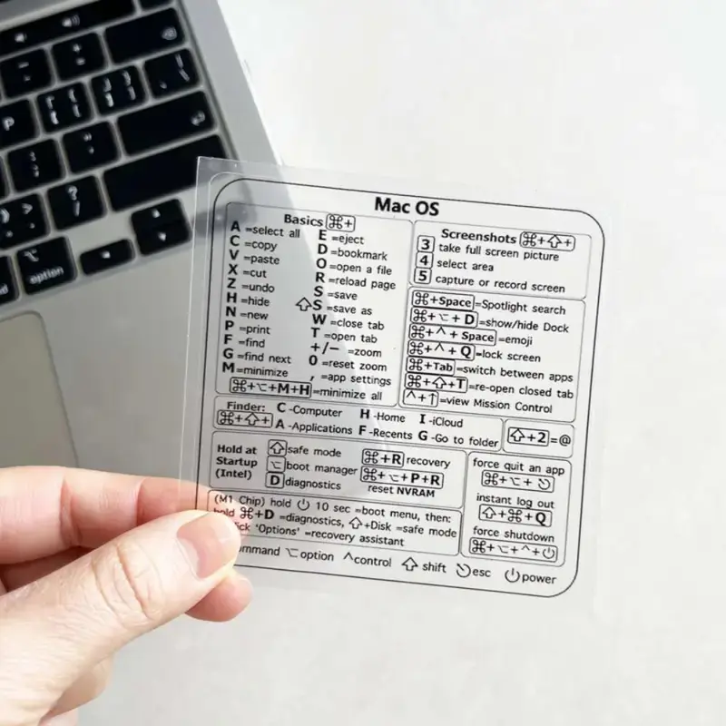 Laptop Keyboard Shortcut Sticker for Summer, Universal Keyboard Short Cut Decorative Sticker, Multipurpose Creative Laptop DIY Sticker for MacBook, Office Accessories