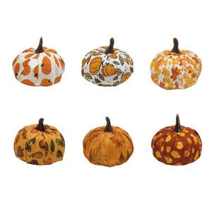 6Pcs Thanksgiving Pumpkin Ornament Fall Pumpkins Decoration for Fall Home Farmhouse Harvest Thanksgiving Party Home Decorations