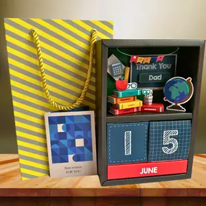 Father's Day Tale Gift Box - 3D Shadow Box Design with Premium Dried Fruits & Storybook-Inspired Book Bag for Dad - Unique Gift Set