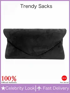 Velvet Envelope Clutch, Soft Plush Trendy Evening Bag, Luxury Statement Purse for Formal Events, Elegant Clutch for Wedding & Night Out