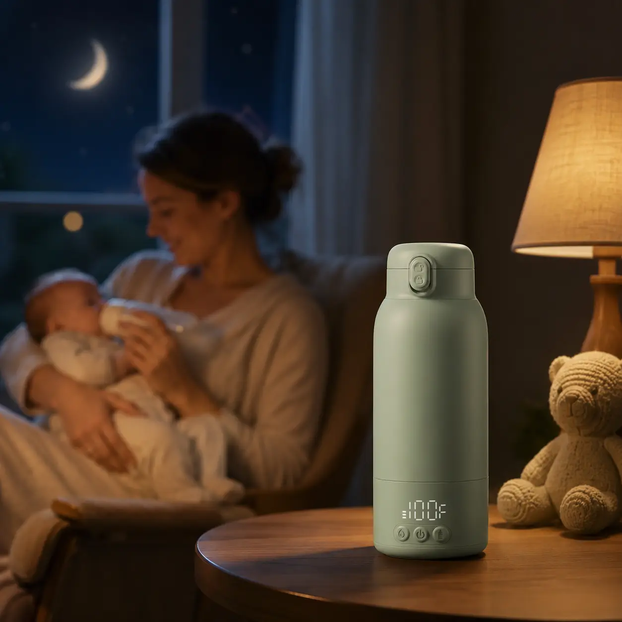 Portable Bottle Warmer, Cordless Rechargeable with Fast Heating for Travel, Lightweight BPA-Free Design, 12.85 oz Large Capacity, Travel Size, Outdoors, Unisex, Baby Bottles & Accessories