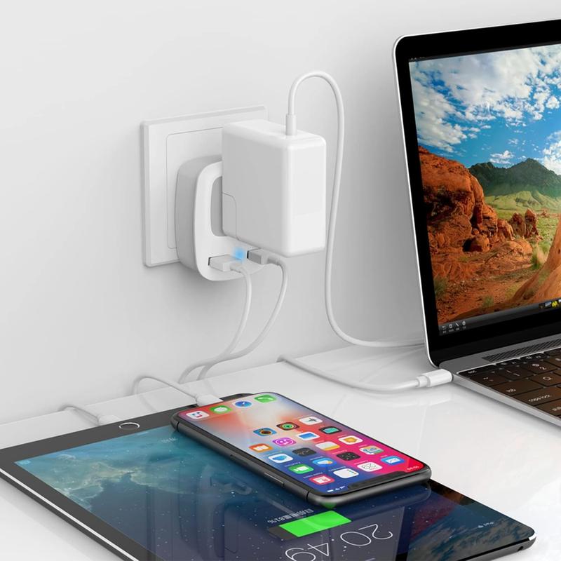 F-APT22  European Travel Plug Adapter, Europe Power Adaptor with 2 USB Ports, International Type C Outlet Charger for US to Most of EU Iceland Spain Italy France Germany