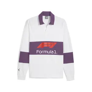 PUMA Mens F1 Rugby Long Sleeve Shirt Casual Casual - White