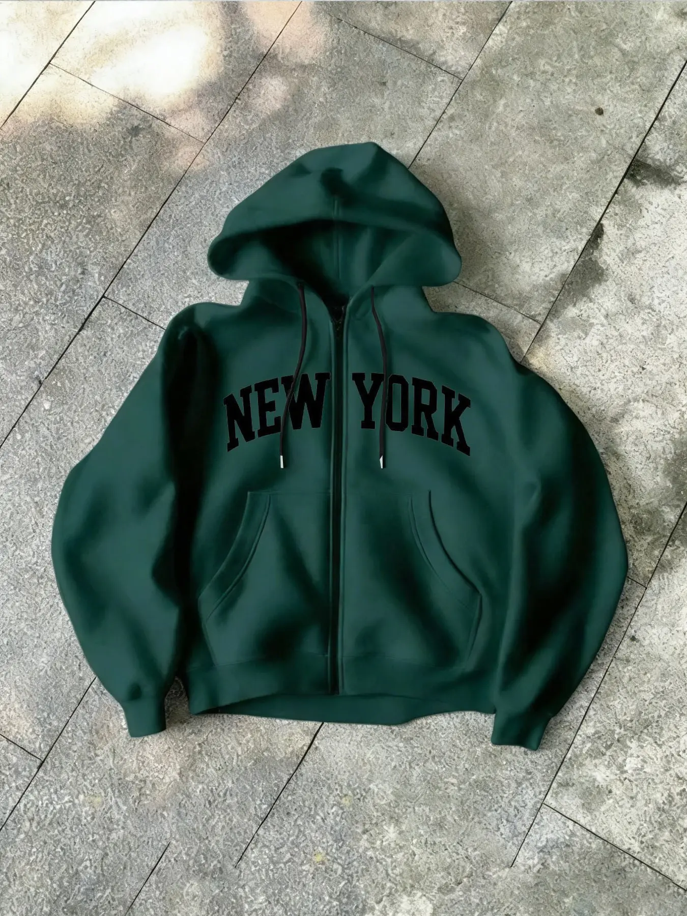 TikTok Trending! Black Zip - Up Hoodie with 