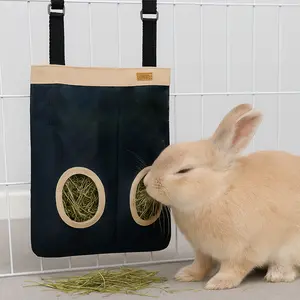 Rabbit Feeding Bag Grass Bag Pet Rabbit Supplies Durable Hanging Cage Clean Hygienic Bunny Food Bag