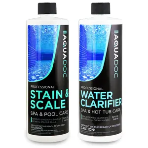 AquaDoc Bundle: Clarifier & Stain/Scale Control for Hot Tubs - Made in USA
