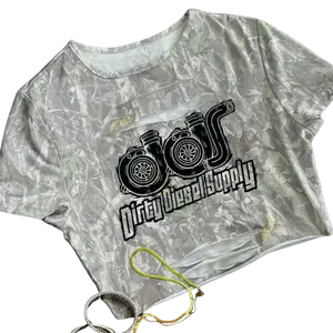 Dirty Diesel Supply Camo Cutout Cropped Tee