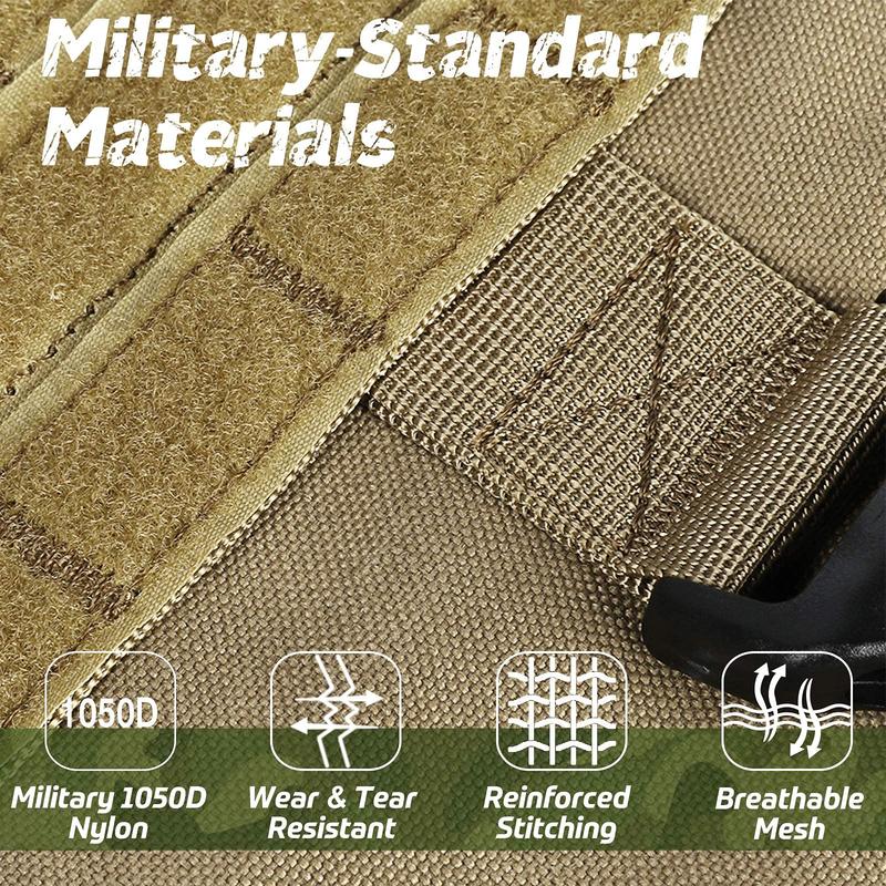 Tactical Dog Harness, Adjustable No-Pull Handle Service Vest Heavy Duty Pet Large Breed,  Dog Vest for Training Hunting Walking, Adjustable Safety Harness