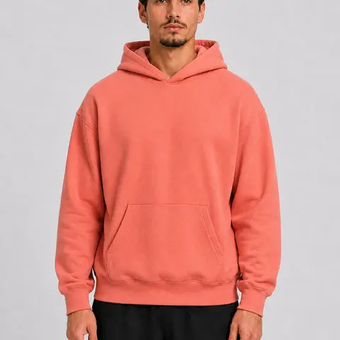 Unisex Pullover Hoodie, Heavyweight Soft Brushed Fleece Long Sleeve Relaxed Fit Casual Streetwear Loungewear Basic Top