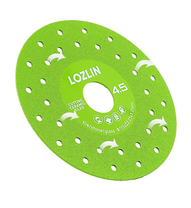 LOZLIN 3PCS/6PCS 4-1/2inch Tile Cutting Disc for Angle Grinder Glass Ceramic Marble Diamond Cutting Blade Disc for Grinding Blades Precision Jade