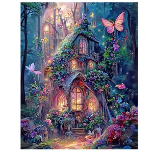 Fairytale Charm Enchanted Castle Cartoon Diamond Painting Kits Artwork Handicraft Photo Art 5d Diy Full Drills Mosaic Cross Stitch Embroidery Home Decor Gift