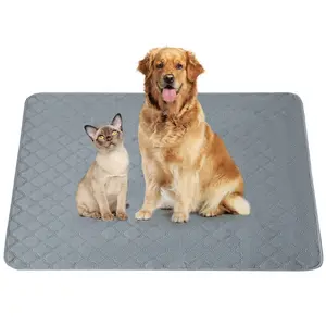 XAKING Washable Solid Color Pet Pee Pads 2-Pack Ultra Absorbent Reusable Puppy Training Mats Non-Slip Leak-Proof Cozy Pet Mats for Dogs Cats & Other Animals