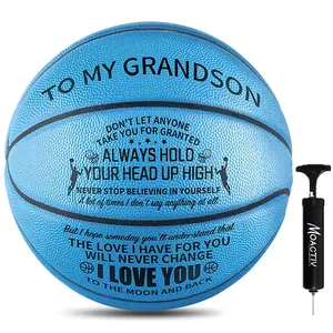 Moactiv A Special Basketball to Show Your Grandson How Much You Love Them - Perfect Gift for Grandson! International standard size(With A pump)