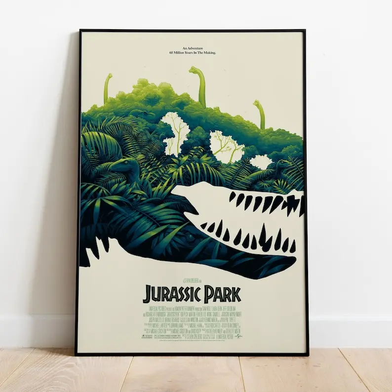Jurassic Park Poster Print Unframed, Movie Print, Wall Art, Gift for Film Fans