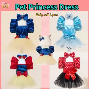 Pet Princess Dress Clothing Costume | 4 Styles | Dog Cat Kittens Evening Gown | Galentine's Must-Have