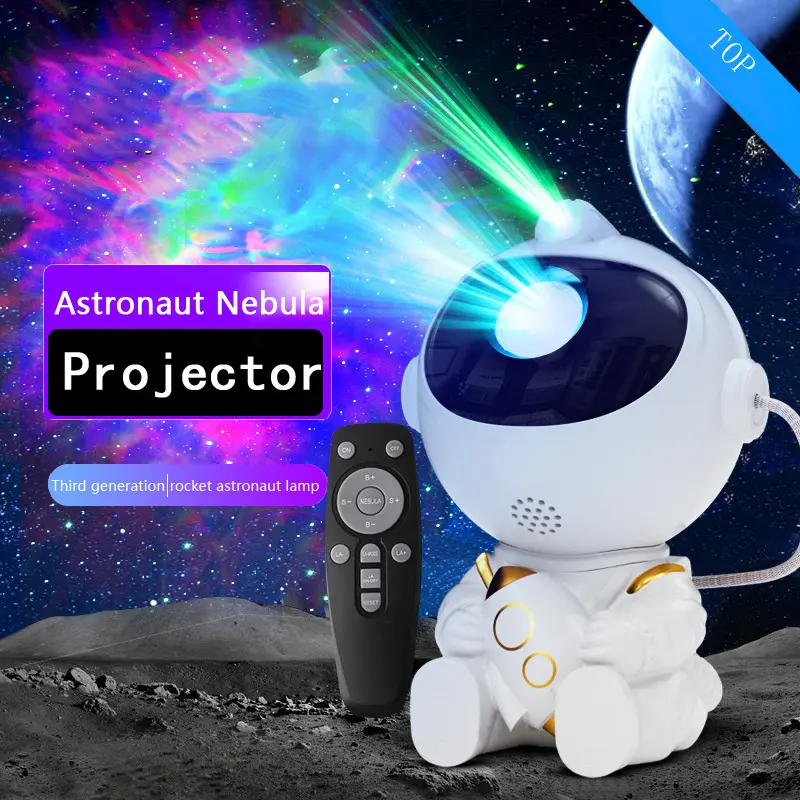 Astronaut Starry Sky Light, Space Man Projection Lamp, Full Stars Atmosphere Light, Night Light, Bedroom Decor Gift, Home Decor Light, Decorative Light, Light Up Electronic