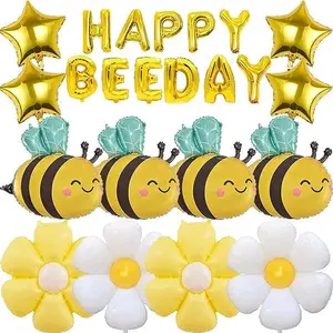 23pc Bee Balloon Decoration Bee Day Balloon Daisy Balloons or Baby Shower 1st Birthday Bee Party First Bee Day Decorations Supplies