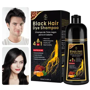 AOAO Black Hair Dye Shampoo – 4-in-1 Plant-Based Color & Care!  Shine, Moisturize, Strengthen & Lasting Color. Perfect for Gray Coverage & Dry Hair