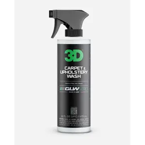 3D Carpet & Upholstery Cleaner, GLW Series | Ultra Powerful Stain Eliminator | Car Carpet, Seats, Floor Mats | Hyper Thick Foam | Fresh Scent | DIY Car Detailing