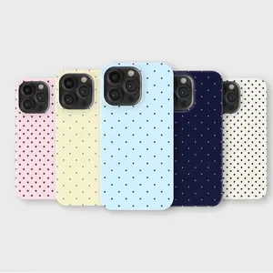 [MAGSAFE AVAILABLE] Polka Dot Phone Case Minimal Pastel Cover for iPhone X, 11, 12, 13, 14, 15, 16 Series & Galaxy Series – check our available sizes
