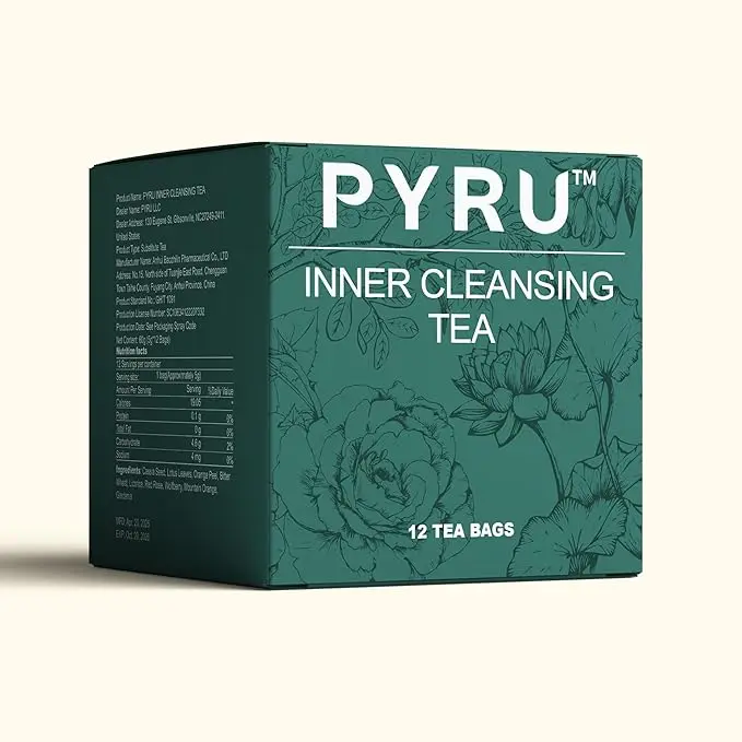 Pyru Tea: Gentle Essence of Herbs, 12-Pack Box - Pure Ingredients, Natural Herbal Infusion Flavor 2025 Gift Ideas Or Daily Ritual Beverage,No Added Sugar.