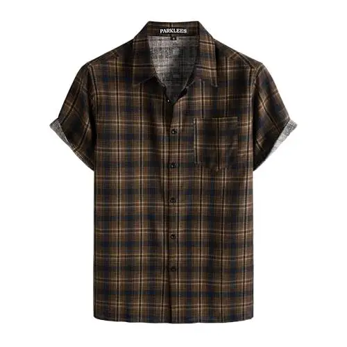 Navy Brown Plaid