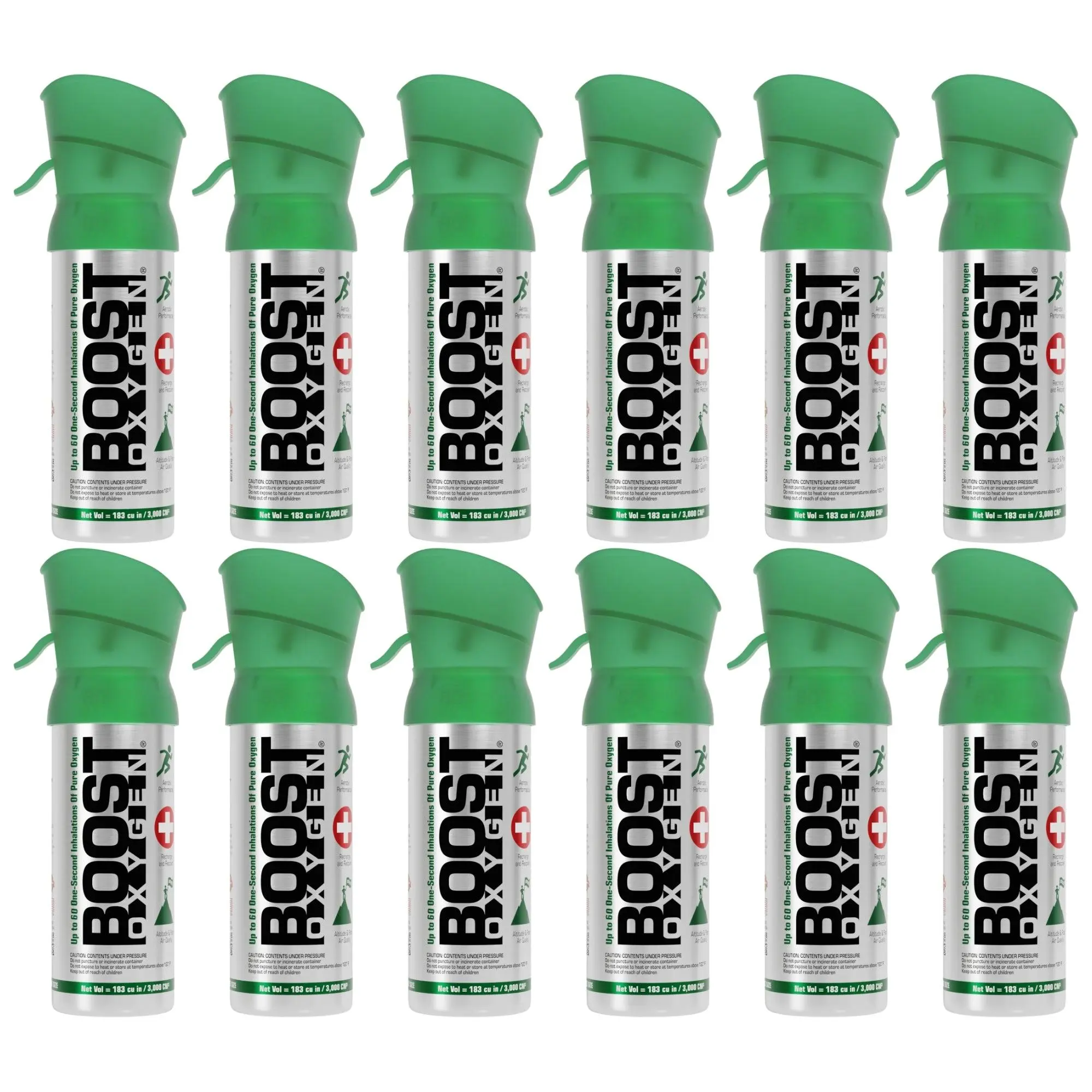 Boost Oxygen Pocket Size 3 Liter Respiratory Support Canister, Natural (12 Pack) Boost Oxygen Pocket Size 3 Liter Respiratory Support Canister, Natural (12 Pack)