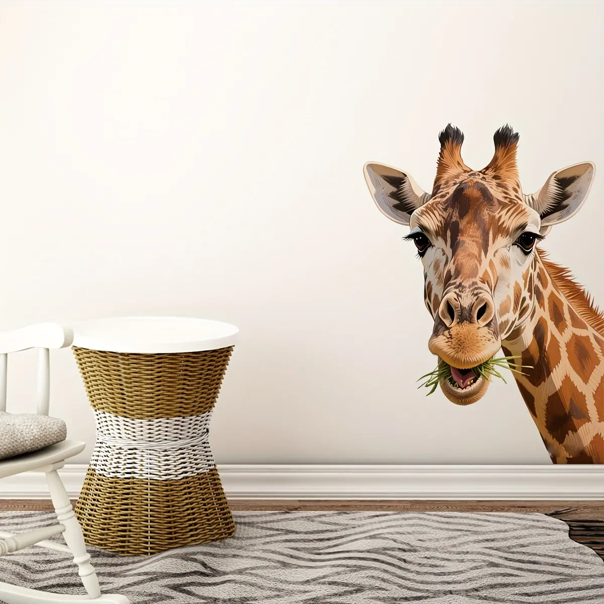 A (30*40cm) probe giraffe wall sticker for living room, bedroom home background decoration B18547-KR