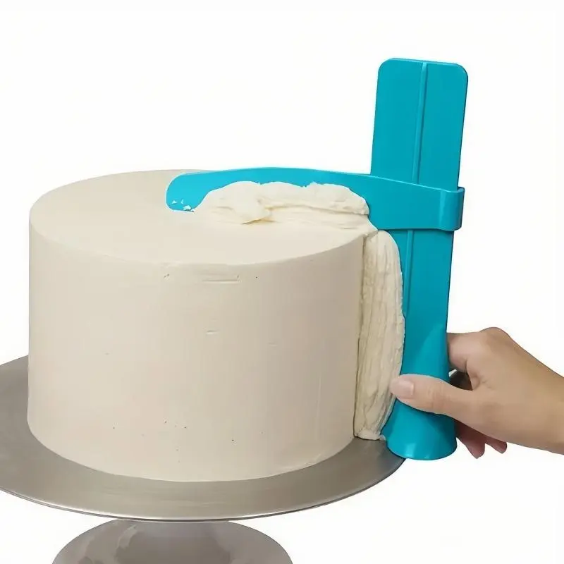 Cake Decorating Scraper, 1 Count Adjustable Height Cake Smoother, Cake Top Decorating Tool for Home Kitchen, Pastry Decorating Tools, Cake Decoration Tools, Baking Supplies, Baking Accessories