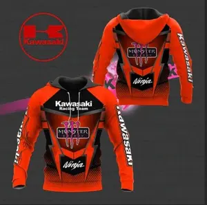 Kawasaki Hoodie 3D Teem Motobike All Over Lovely Gifts Hot Trend