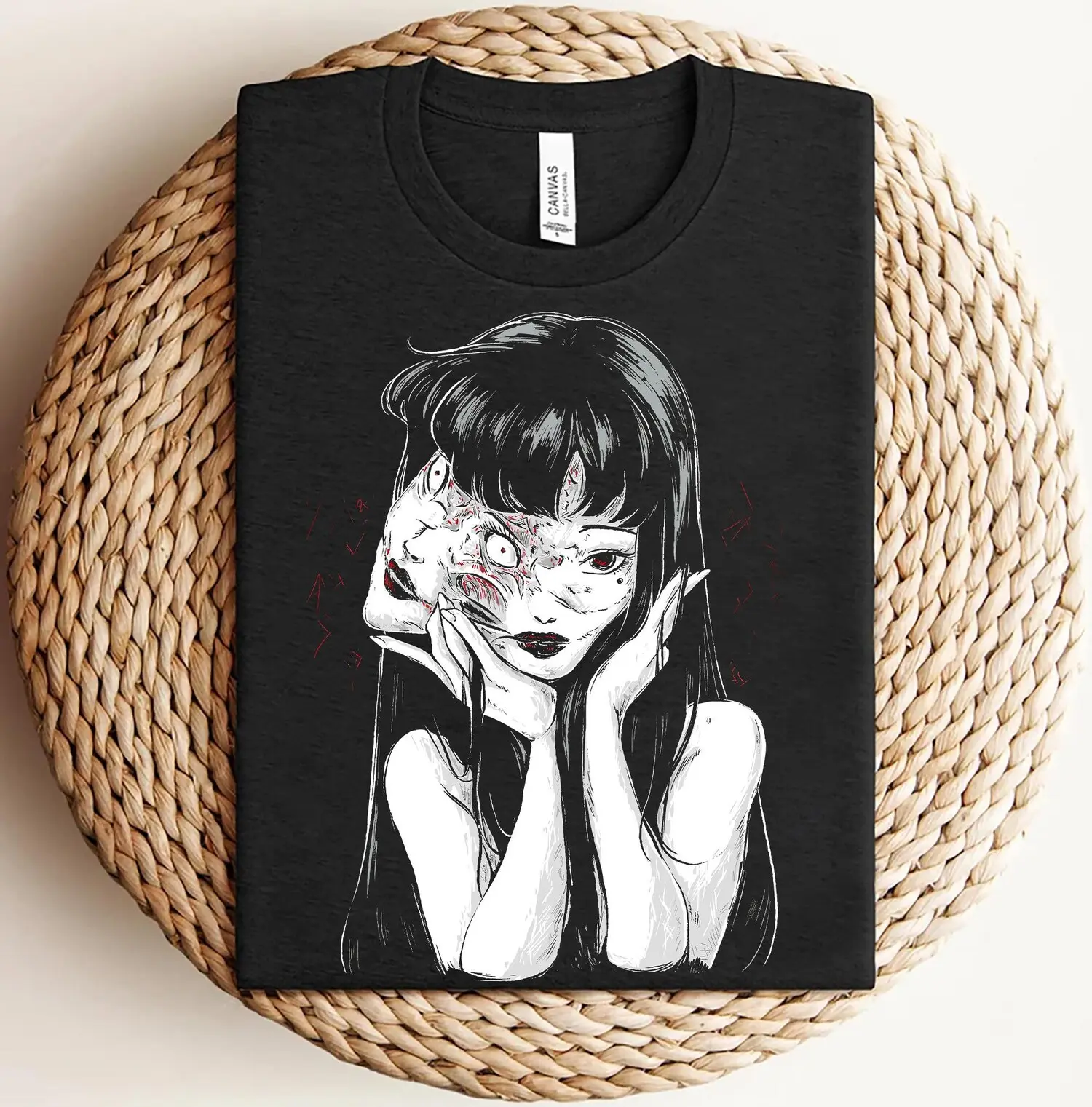 Tomie Shirt, Horror Anime Shirt, Halloween Anime T-Shirt, Fashion Cotton, Full Colors, Full Sizes, For Men, For Women