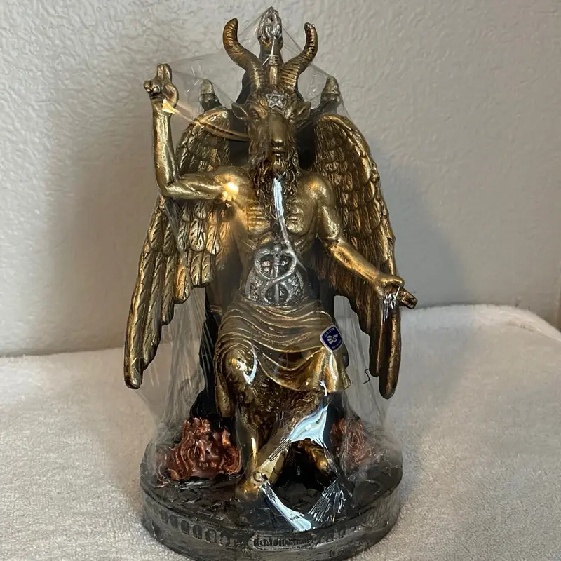 9” inches Baphomet Gold
