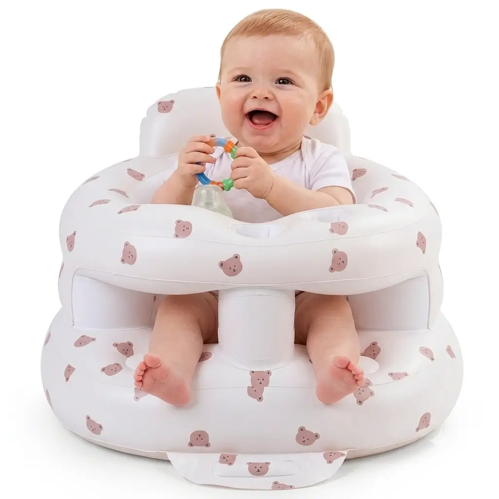 Inflatable Baby Chair,Lightweight Inflatable Floor Chair for 3–36 Months Baby,Baby shower gifts,Quick Inflate,BabyChair,Infant Support Seat for Sitting & Learning to Sit,Great for Indoor or Outdoor Use