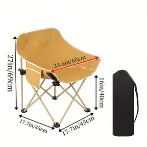 1-2pcs High Back Folding Chair - Available In A Variety Of Styles, Durable Oxford Cloth, Alloy Frame, Portable Outdoor Chair For Garden, Beach, Fishing And Camping, Including Storage Bags
