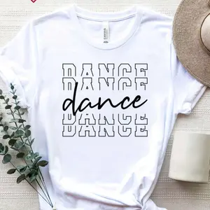 Dance T Shirt for Dancers - Soft Cotton Crew Neck Short Sleeve Fitted Casual Unisex Summer Top for Outdoor Activities Made in USA