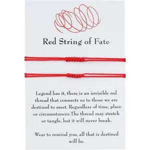 7 Knot Red String of Fate Bracelets Handmade Red Rope Long Distance Matching Bracelet Good Luck Protection Couples Bracelets for Women Friendship Jewelry