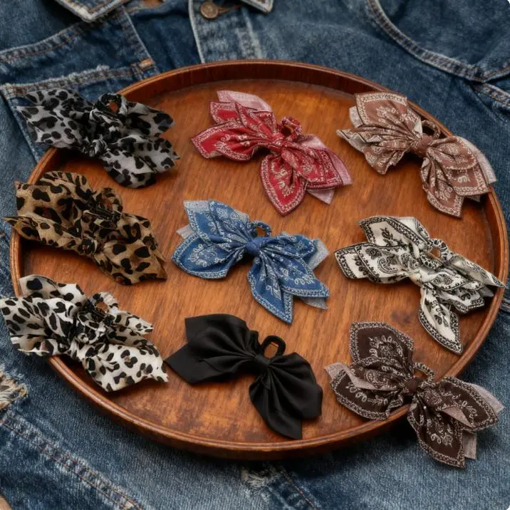Women's Paisley Bowknot Hair Claw! Minimalist Daily & Party Accessory
