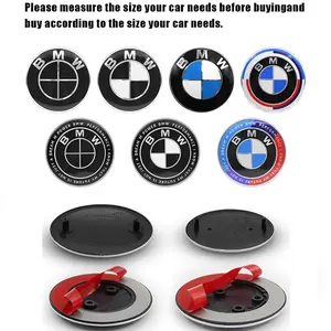 1Pcs 82MM 74MM BMW Models Car Front Hood Emblem Rear Trunk Badge Logo For BMW M M2 M3 E30 E36 E39 E46 E90 E60 F30 F18 F10 F20 G20 E83 E84 E87 E92 E93 E63 E64 F01 F02 G03 G14 E83 X3 X5 X6 X1 Auto Accessories