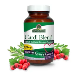Nature's Answer CardiBlend 60 Vegetarian Capsules with COQ10, PQQ, Oli Ola, and Hawthorn and Vitamin B6 | Supports Cardiovascular Function | Non GMO, Vegan and Gluten Free | Single Count