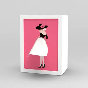 DIY Photo Frame Tissue Box with Touch Light Creative Home Decoration - Replaceable Photo Tissue Box