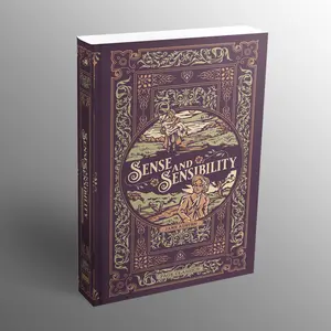 Jane Austen's Sense and Sensibility - 384-Page Deluxe Hardcover Collector's Classic Literature Novel, Romance Drama Masterpiece, Engaging Plot, Rich Characters, Love-Focused Social Themes