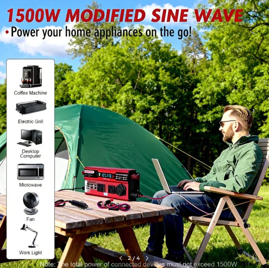 Heavy-Duty 5000W Peak Car Inverter - For Car, RV, Boat & More Heavy-Duty 5000W Peak Car Inverter - For Car, RV, Boat & More