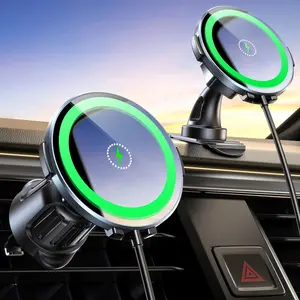 Magnetic Car Mount Charger,Magnetic car Phone Holder, Air Vent/Dashboard Magnetic Wireless Car Charger, 15W Fast Magnetic Car Charger for iPhone 16/15/14/13/12 Series, Fast Charging
