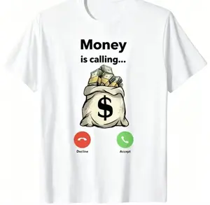 Boss Hustle Graphic T-Shirt — Money Mindset Hip Hop Streetwear Tee for Entrepreneurs & Go-Getters, Casual Urban Outfit, TikTok Viral Top, Success Vibes, Motivational Gift for Men