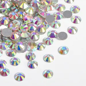 1440pcs Flat Back Crystal Rhinestones Round Gems for Nail Art and Craft Glue Fix, CrystalAB, SS20, Decorations for Crafts, Clothes DIY Projects