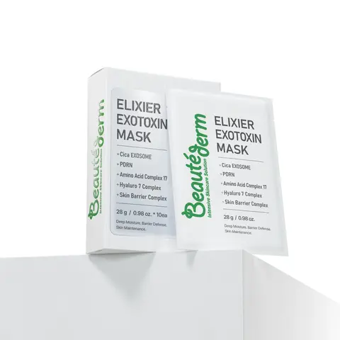 [Beautéderm] Elixier Exotoxin Mask 28ml with Squalane Exosomes & Hyaluronic Acid Complex for Deep Moisturization and Skin Barrier Maintenance Face Mask Facial Beauty Serum