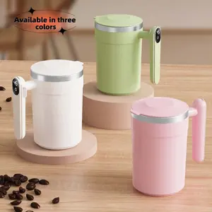 2026 Smart Self-Stirring Coffee Mug, minimalist solid-color design, made of food-grade 304 stainless steel with eco-friendly materials for safe use. An ideal gift for partners, elders, girlfriends and friends